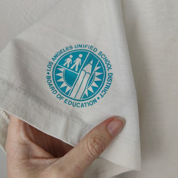 Vintage Tobacco Use Prevention Information Graphic T-Shirt Size Large White LA - Picture 4 of 8